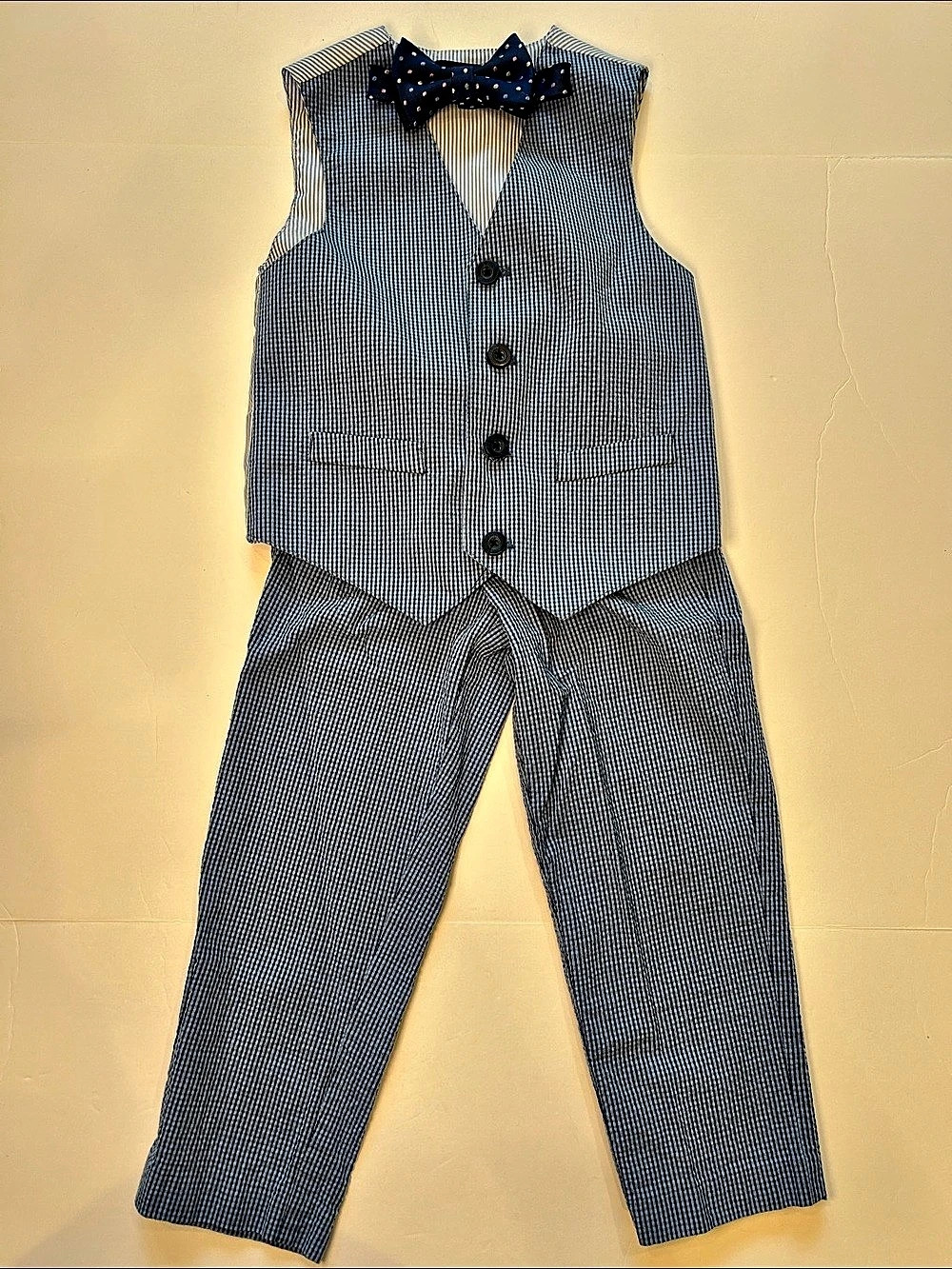 IZOD | Boys Checkered Vest Pants Set | 4T